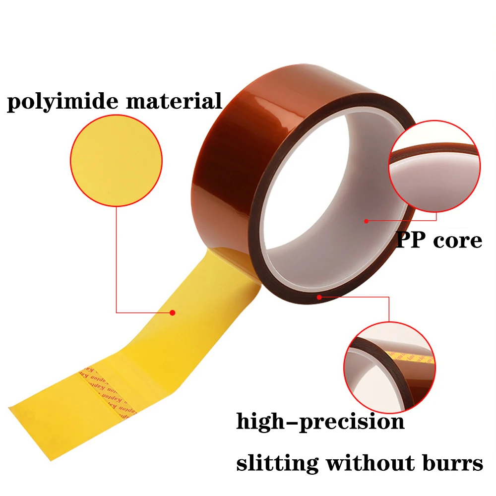 Thermal Insulation Tape High Temperature Heat BGA Tape Polyimide Adhesive Insulating Adhesive Tape 3D printing Board Protection