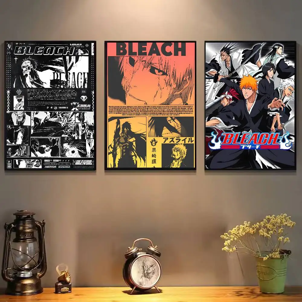 1 قطعة ANIMEb-Bleach أنيمي المشارك الفن اللوحة المشارك مع المطبوعات غرفة نوم المنزل غرفة المعيشة الديكور هدية #3