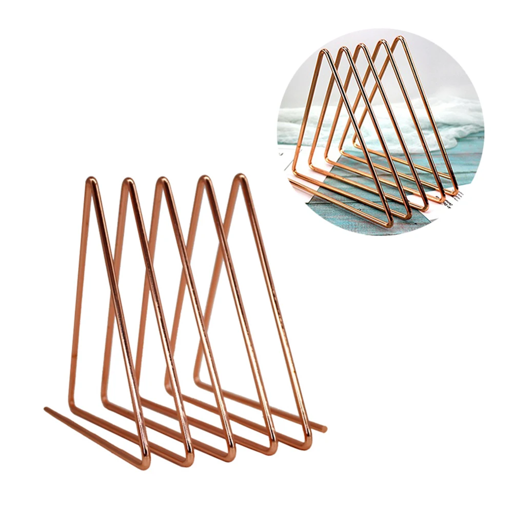 

Wrought Iron Bookshelves Holding Rack Decoration Magazine Desktop Shelf Storage Folder Organizer