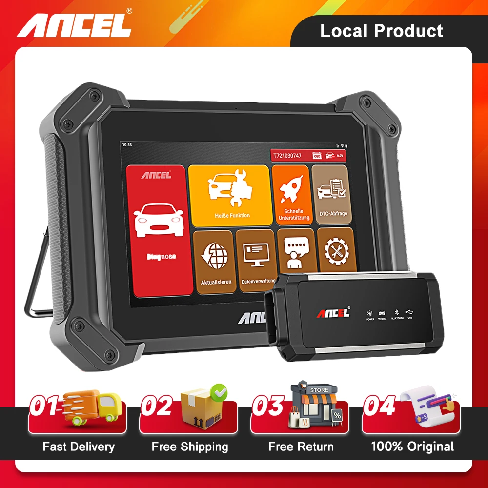 ANCEL V6 PRO OBD2 Scanner Automotivo Car Diagnostic Tool OBD 2 Scanner Active Test Oil Reset Code Reader OBDII IMMO Keys Tool