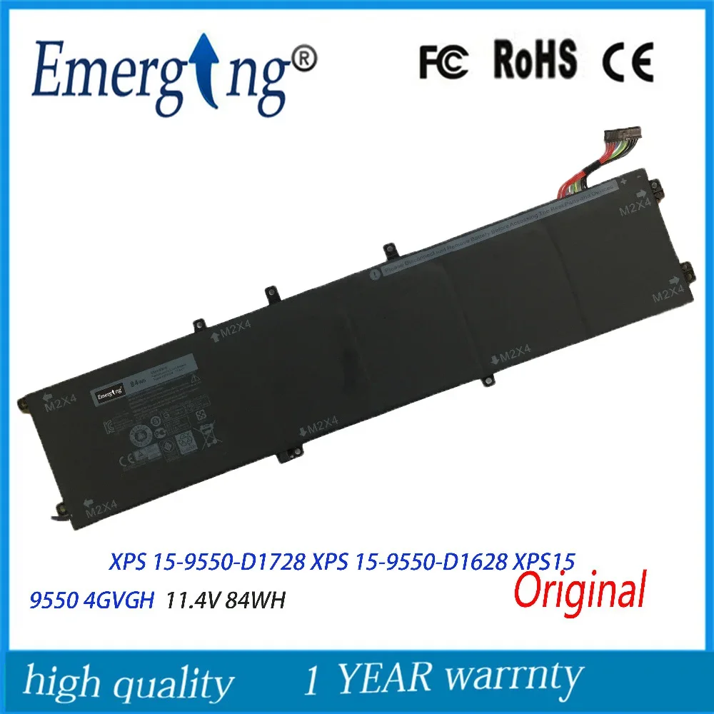 Imagem -01 - Bateria Original do Portátil para Dell Dell Xps 15-9550-d1828t 1p6kd T453x Precisão 4gvgh 5510 Xps15 9550 Xps 15 Novo 11.4v 84wh bateria original do portatil para dell dell xps 15 9550 d1828t 1p6kd t453x precisao 4gvgh 5510 xps15 9550 xps 15 novo 114v 84wh 01