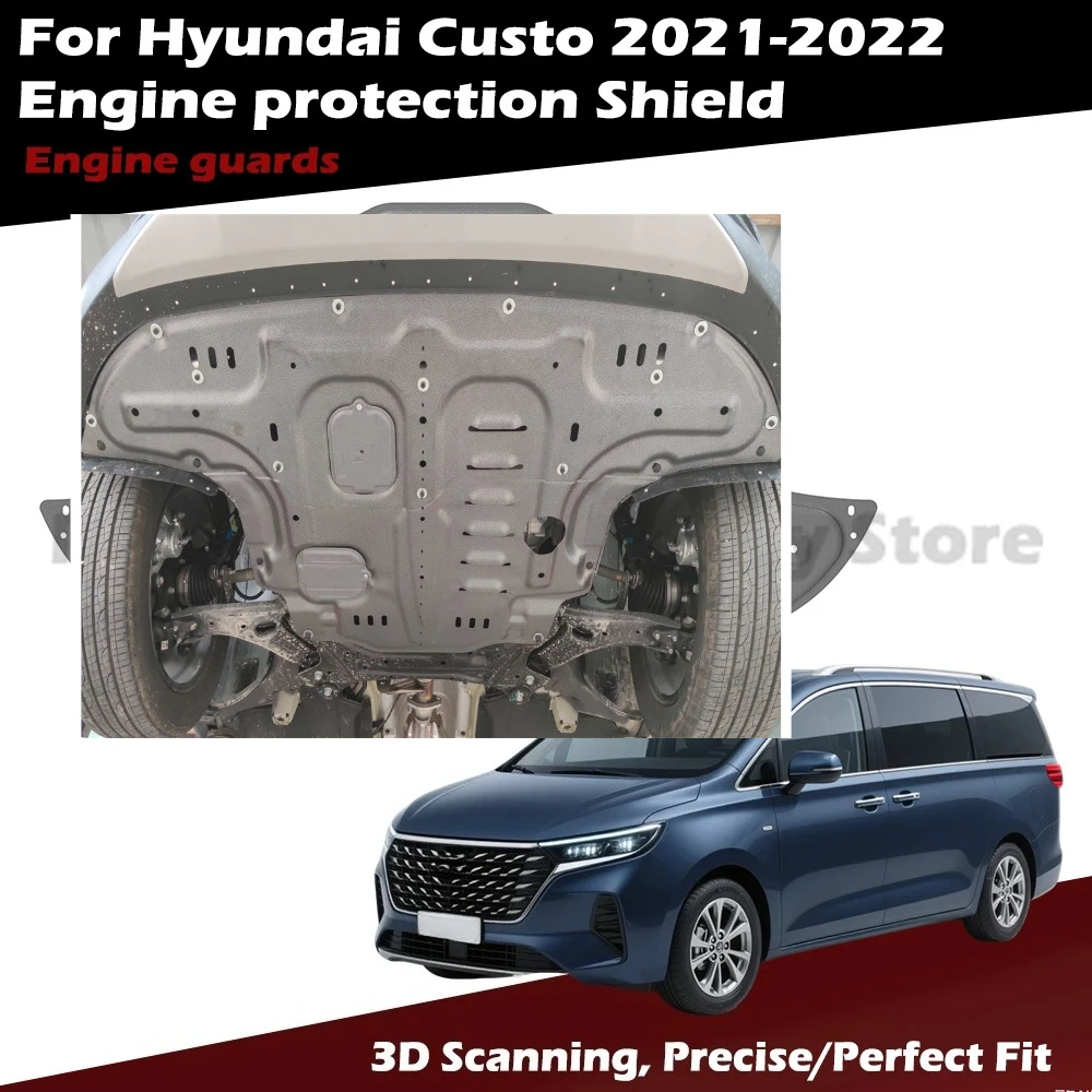 

OEM Style Engine Cover For Hyundai Custo 2021-2022 - 3D Scanned Plastic Steel Shield - Lightweight, Quiet & Anti-Rust