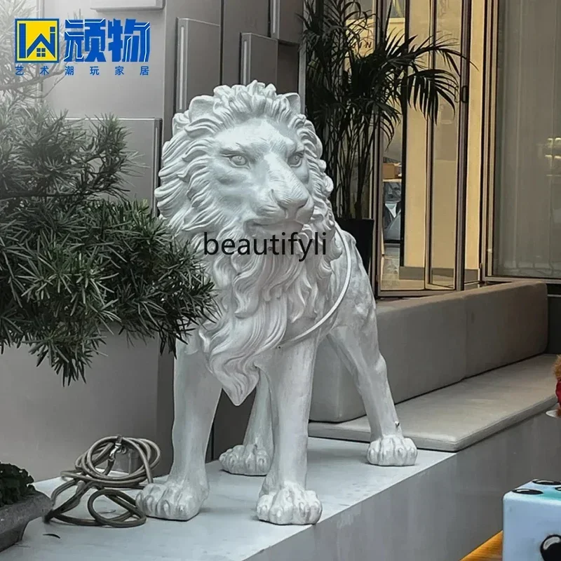 

53cqySculpture floor lamp Nordic creative designer living room large animal ornament clothing store decoration