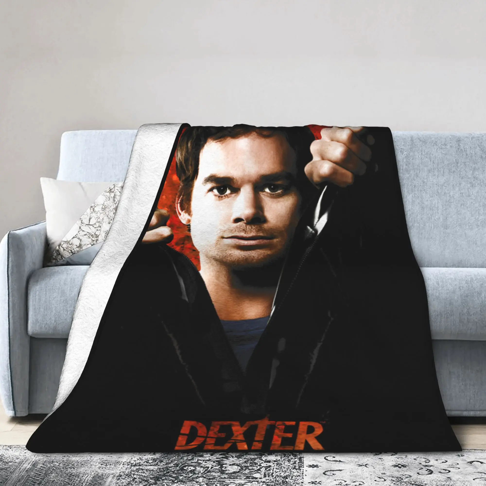 Body Bad Dexter Morgan Knitted Blankets Horror Throw Blankets Summer Air Conditioning Personalised Lightweight Bedsprea,