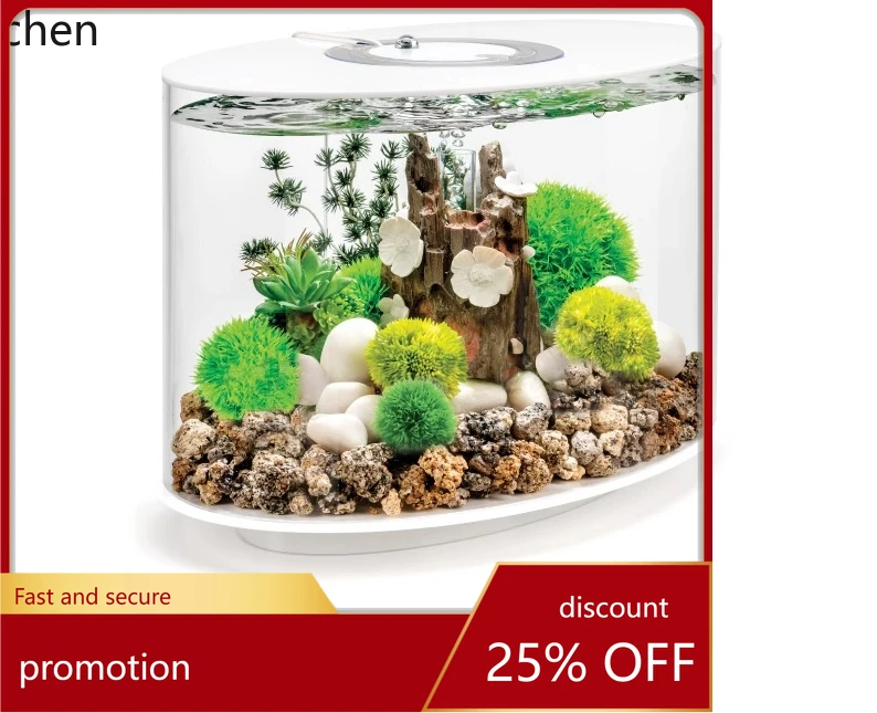 

H1 small fish tank bedroom desktop water feature living room home lazy aquarium new 2025