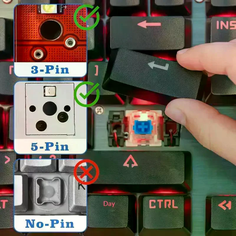 3-pins vervangende mechanische - Gaming Keyboard Mechanical recensie en prijs