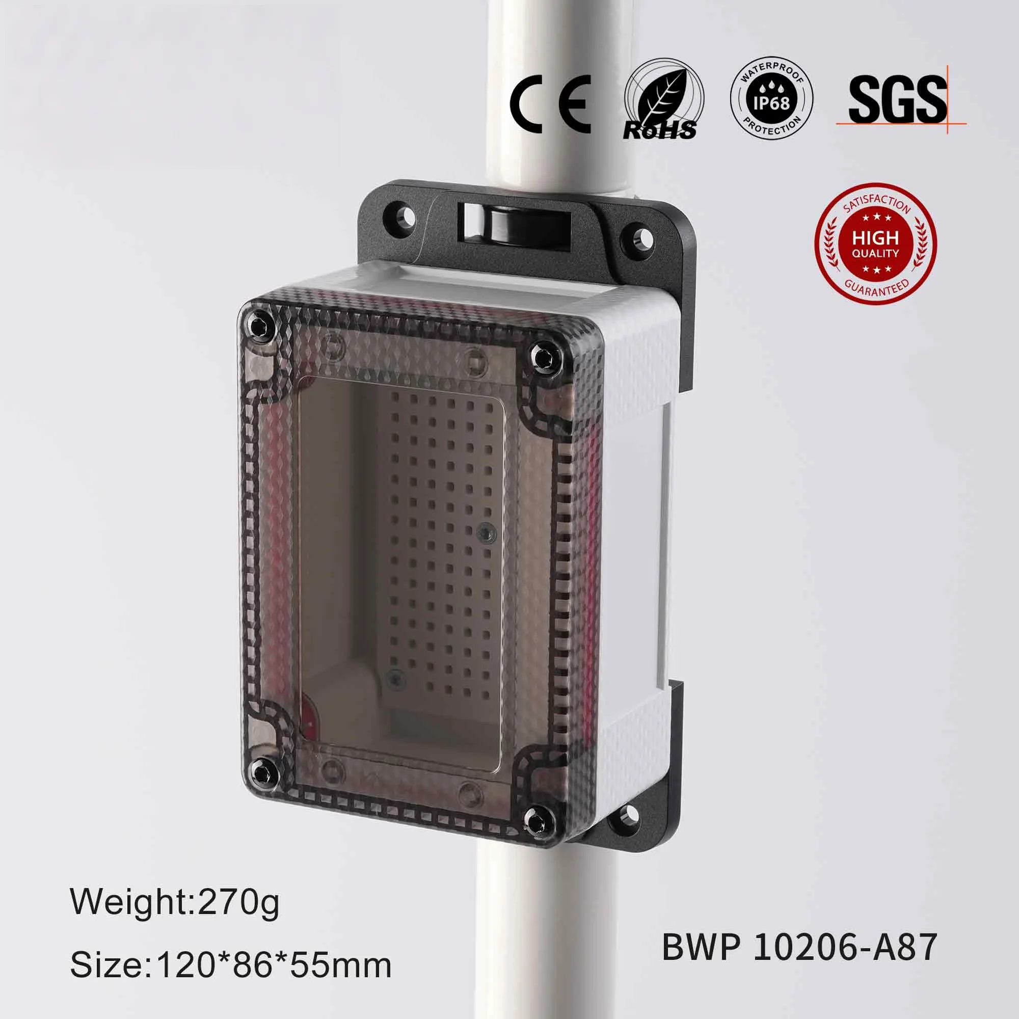 BWP10206 IP68 Waterproof Box, Plastic Enclosure With Transparent Cover, New Arrival