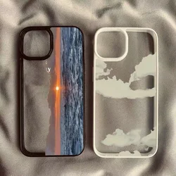Sunrise Sunset Scenery Hard Clear Case For Samsung Galaxy S25 S24 Ultra S23 FE S22 Plus A06 A16 A54 A35 A15 A55 A52 A34 5G Cover