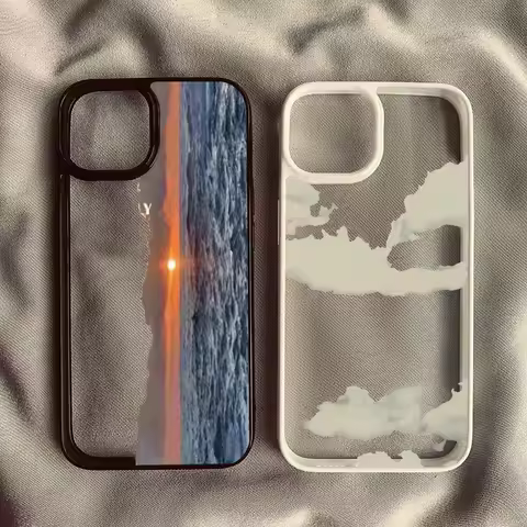 Sunrise Sunset Scenery Hard Clear Case For Samsung Galaxy S25 S24 Ultra S23 FE S22 Plus A06 A16 A54 A35 A15 A55 A52 A34 5G Cover