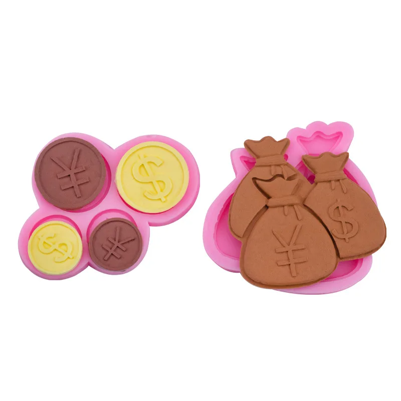 Purse Currency Symbol Silicone Chocolate Gum Paste Sugar Brand Cake Decorative Border Resin Molds