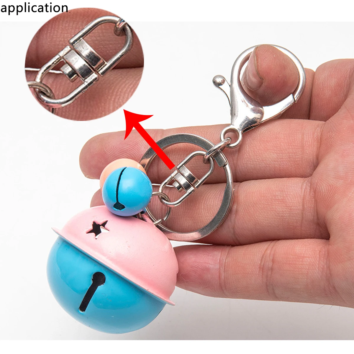 30/50/100 Stück drehbarer Figuren-8-Verschluss, Schlüsselanhänger-Zubehör, Verbindungselement für Figuren-8-Verschlüsse, Schmuckverschluss, Anhänger-Verschluss – Detail 2