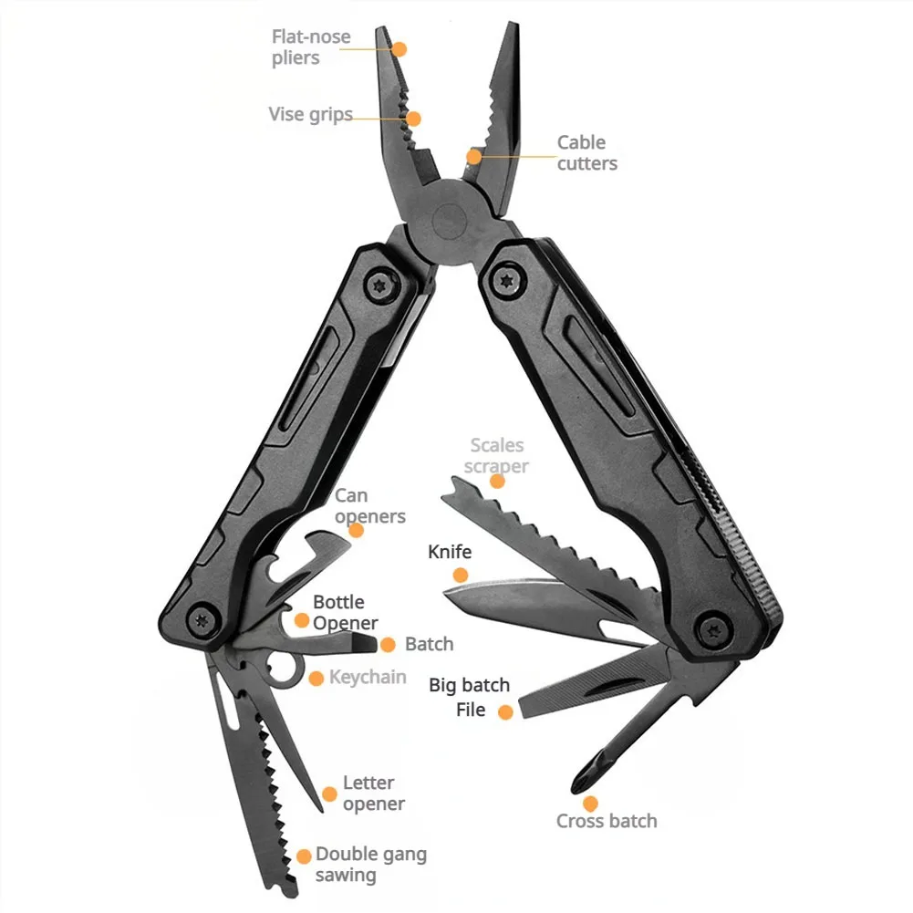 

Foldable Gadget Steel Pliers Bottle Opener Multi-Purpose Pliers Outdoor Camping Gear Blade Swiss Army Hand Tools Set
