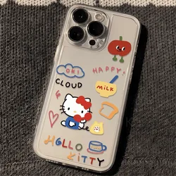 Sanrio-透明なハローキティの電話ケース,tecno camon,30,20,pova,6,5,spark,10,10,Infinix smart 8,7,note,hot 40,30i,20i pro 5g