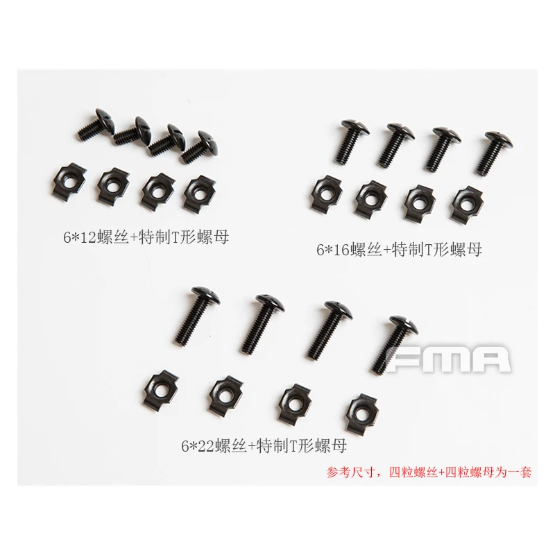 FMA – Tornillos riel casco caza juego pernos tuercas - imagen 5