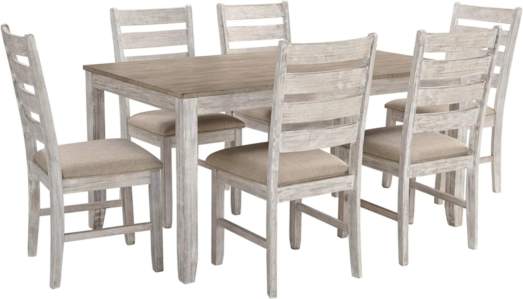 

Signature Design by Ashley Skempton Cottage Dining Room Table Set with 6 Upholstered Chairs