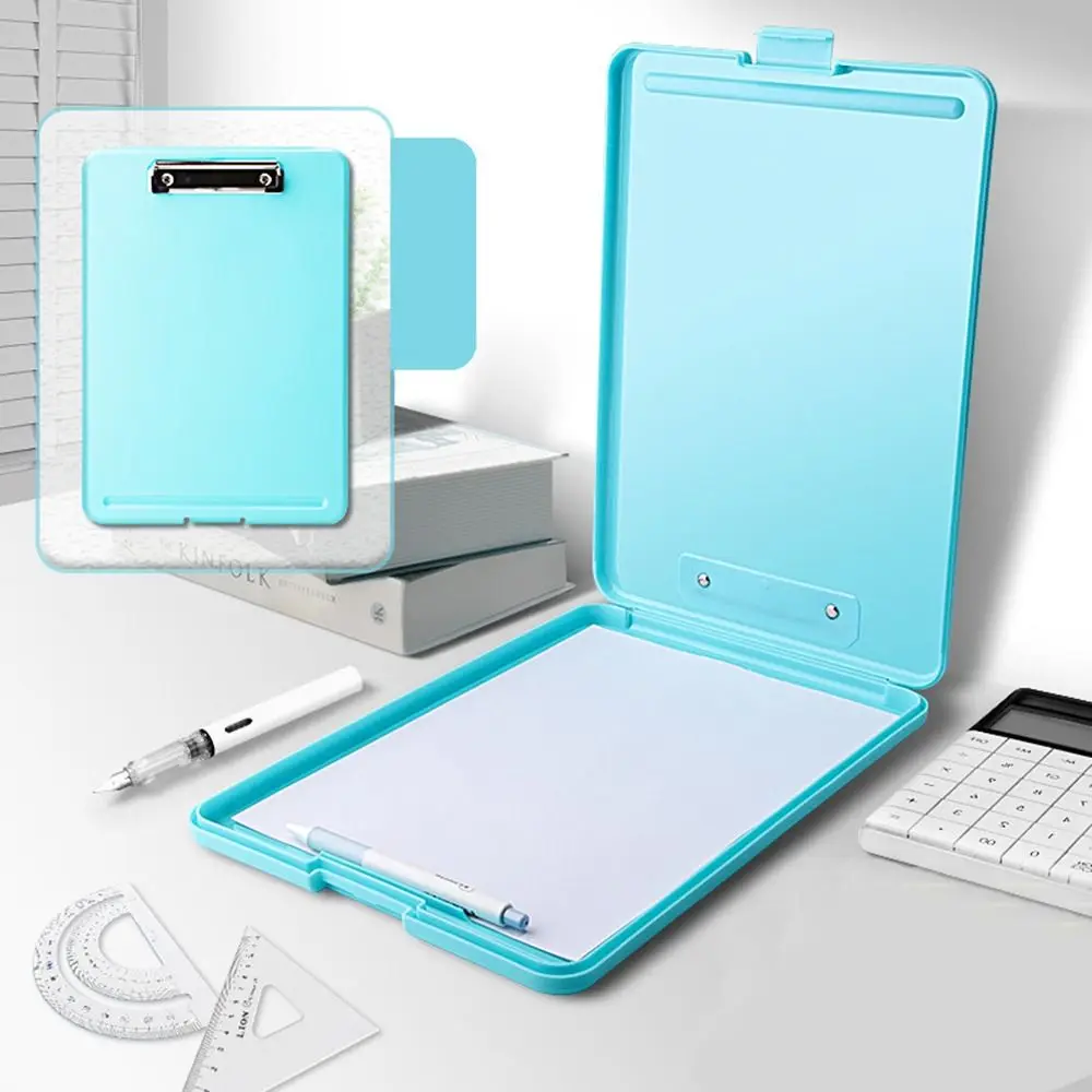 

Large Capacity A4 File Clipboard Box Case File Storage A4 File Folder Memo Clip Board Plastic Waterproof A4 File Folder