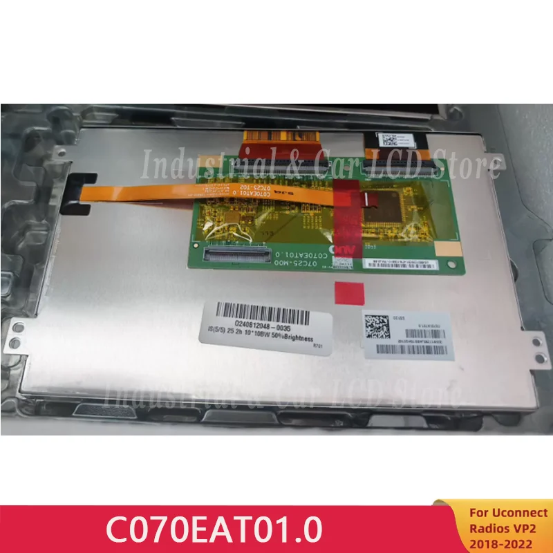 Original 7 inch C070EAT01.0 LCD Display Screen For Dodge-Challenger Uconnect Radio VP2 Navigaiton Car LCD Panel C070EAT01.0
