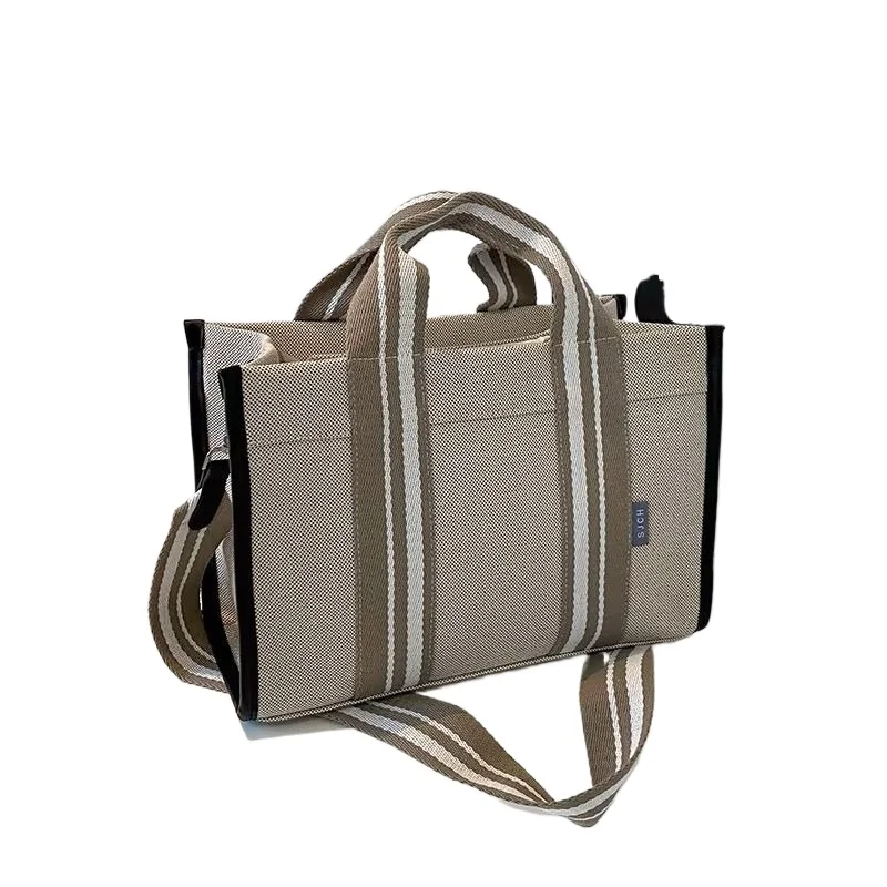 

Canvas Handbags Women's Tote Bag Large Capacity Can Be Worn Crossbody in Summer New Versatile Shoulder Bag Handheld Commuter Bag