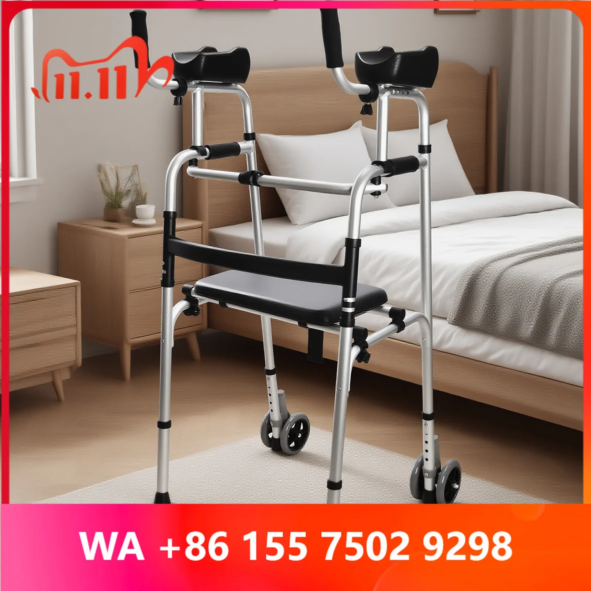 Ex-factory Pri Lightweight Folding H Type Wer Rehilitation Wing Aid For Elder Nursing Home Batch Aaille