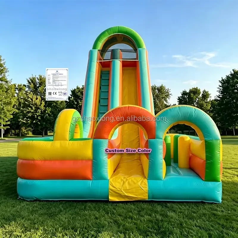 Outdoor Commercial 26FT High Kids Adults Inflatable Jumping Bouncy Castle Inflatable Bounce House Obstacle Course Slide Combo