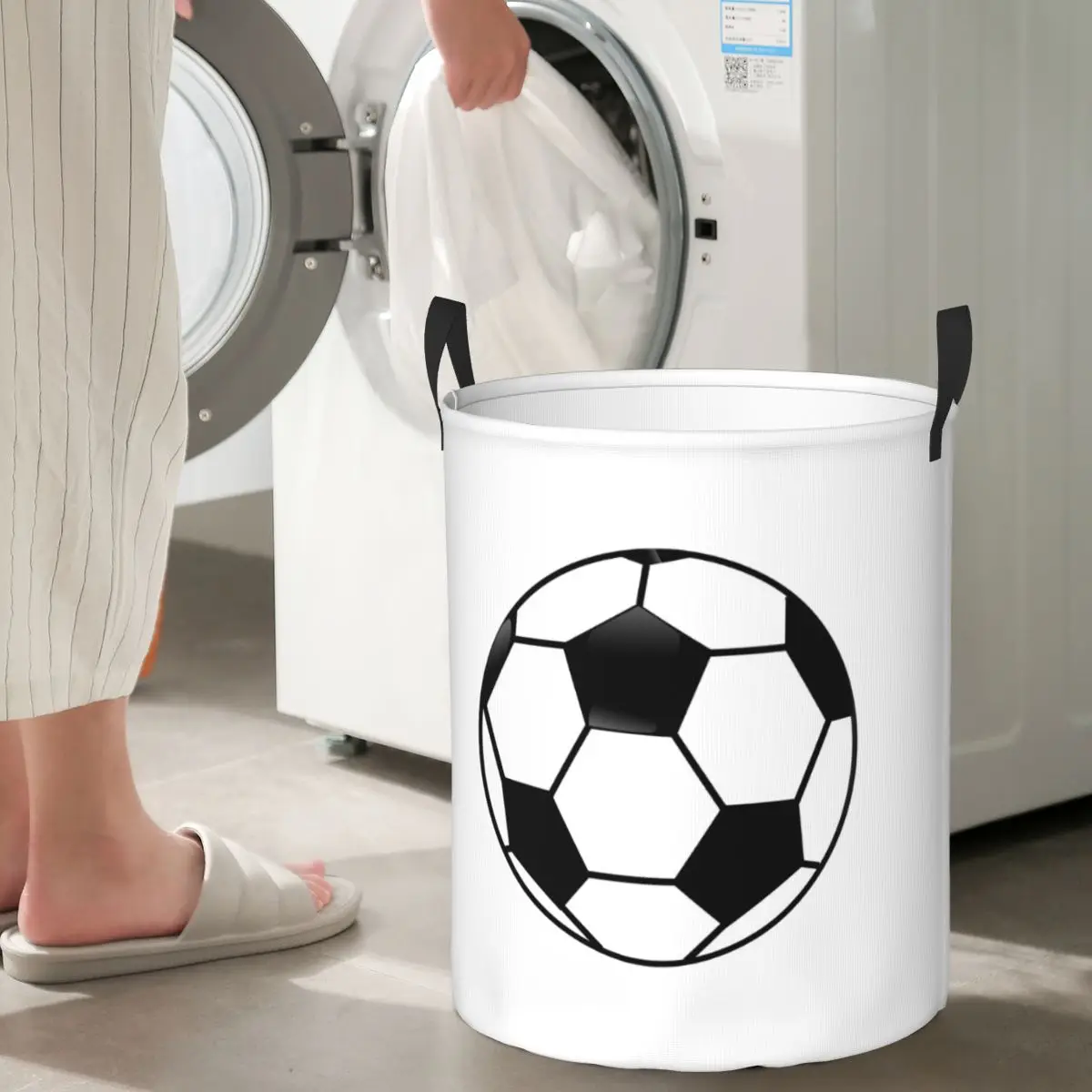 

Sports Soccer Ball Folding Laundry Baskets Dirty Clothes Sundries Storage Basket Home Organizer Hamper
