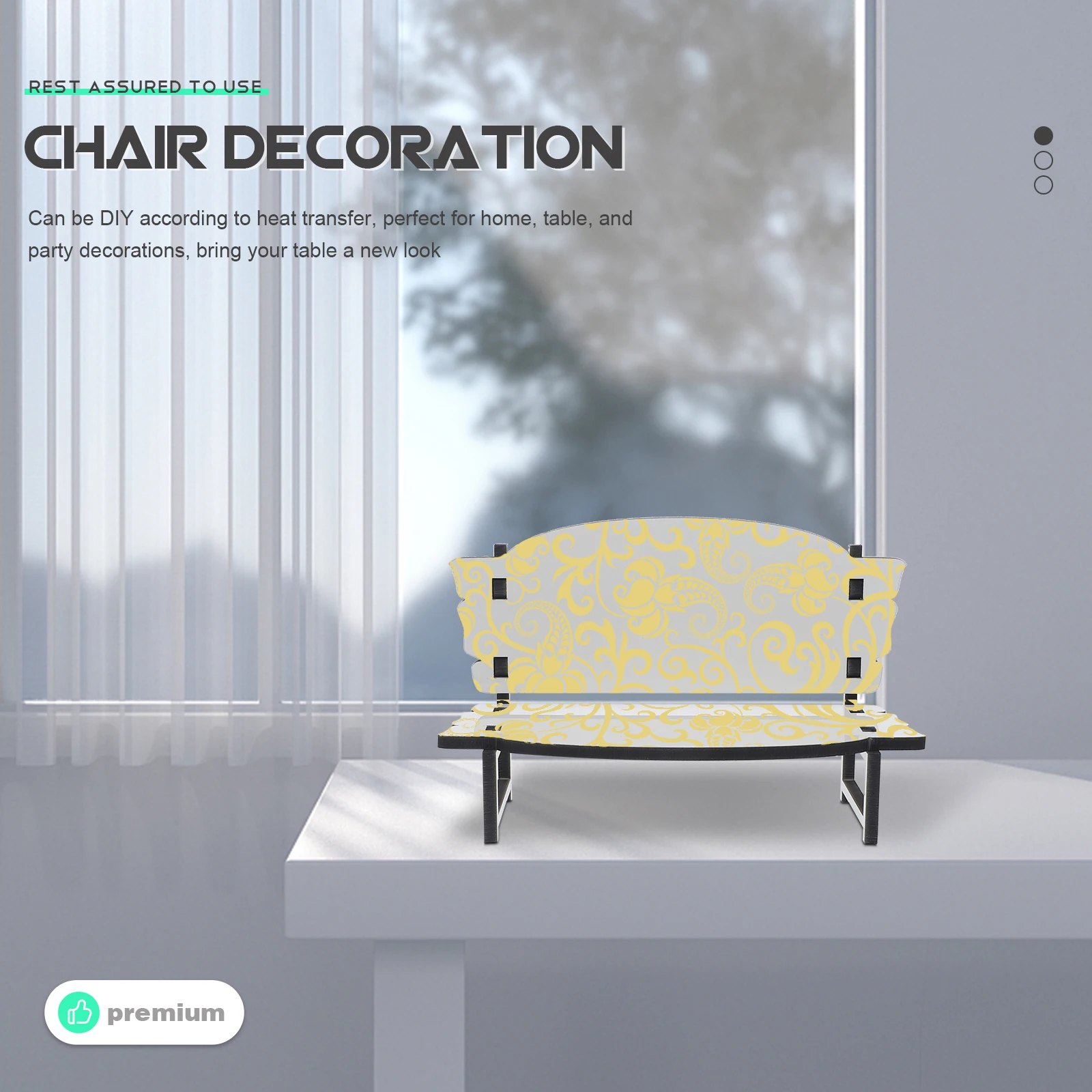 

Creative Wooden Chair Decoration Sublimation Ornament Heat Transfer Craft Home Table Decor