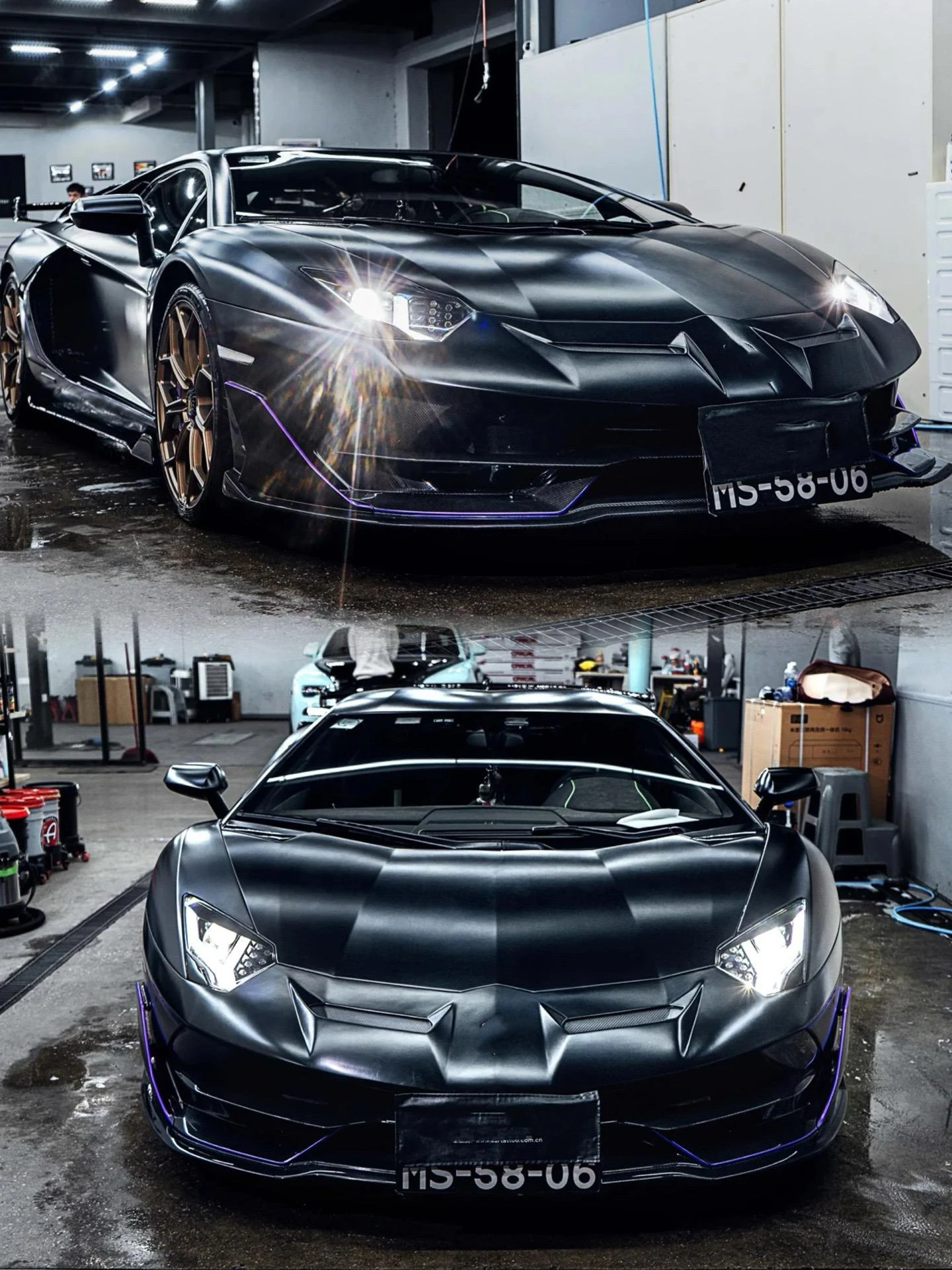 SVJ Style Carbon Fiber Body Kit forLamborghini Aventador Front and Rear Bumper Diffuser Spoiler Body Kit