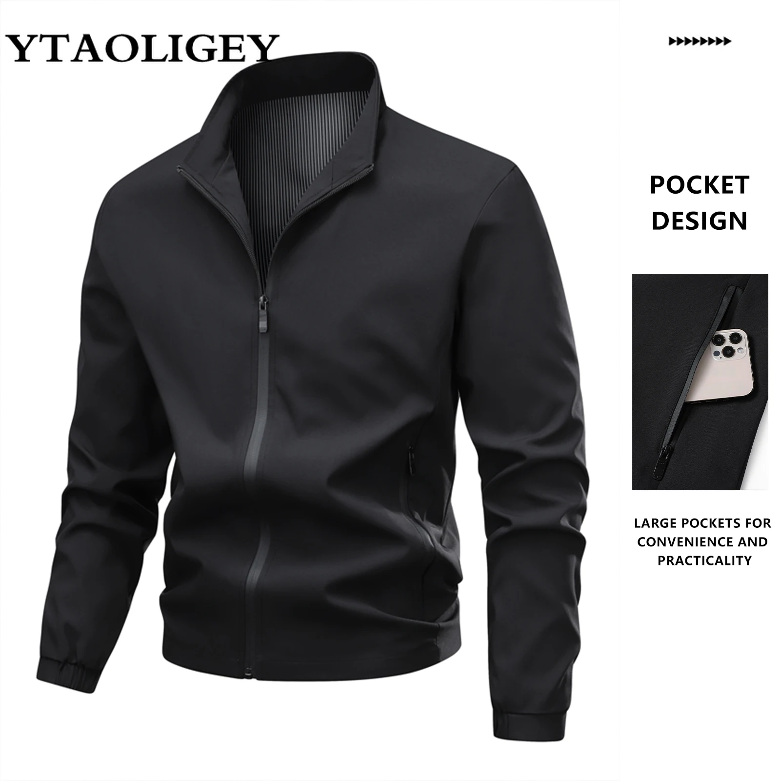 

Men Jacket Spring Autumn Casual Outdoor Coats Mens Bomber Jackets Windbreaker Fashion Mens Breathable Outerwear Brand Clothing