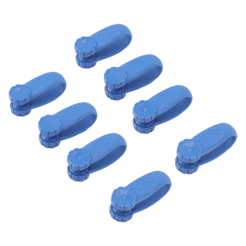 8PCS Hand Pressure Point Tool Plastic Hand Acupressure Clip For Between Thumb And Index Migraine Headache Relief Black