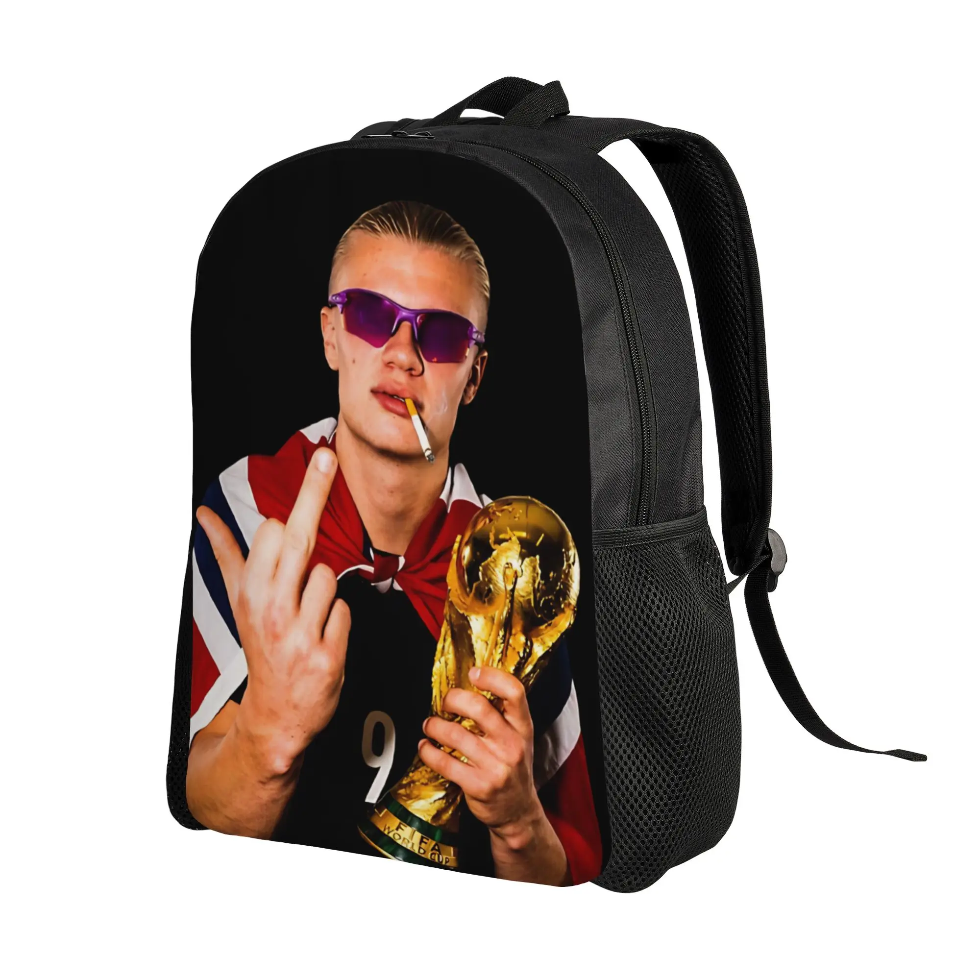 Haaland   Backpack  Cycling Backpacks Girl Casual School Bags Custom Pattern Rucksack