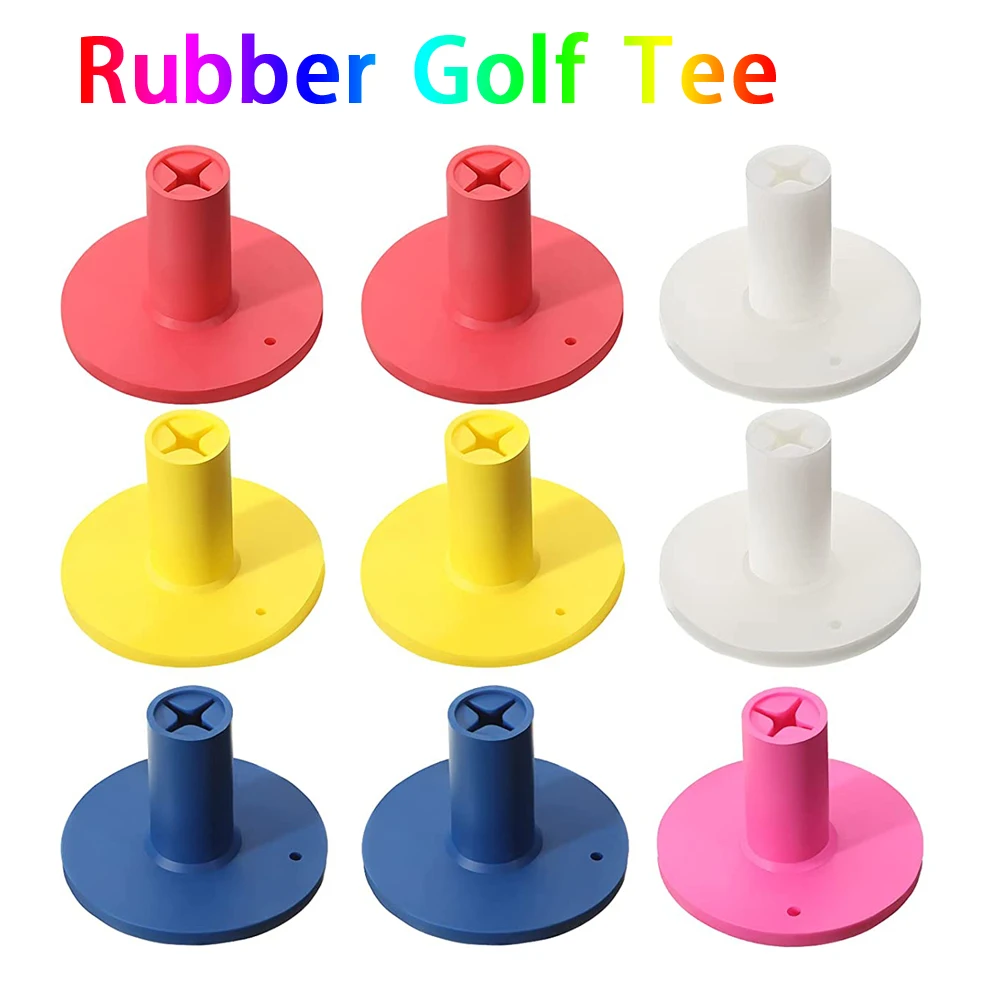 1pc Rubber Golf Tees Stability Tee Holder 5 colors 3.8 cm height Golf Training Aid for Driving Range and Practice Mat new