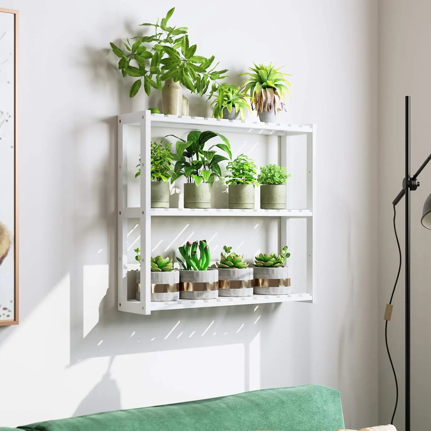 

Adjustable 3-Tier Wall Mounted Bathroom Shelf Organizer Over Toilet, Space-Saving Storage Rack for Kitchen Bedroom, White