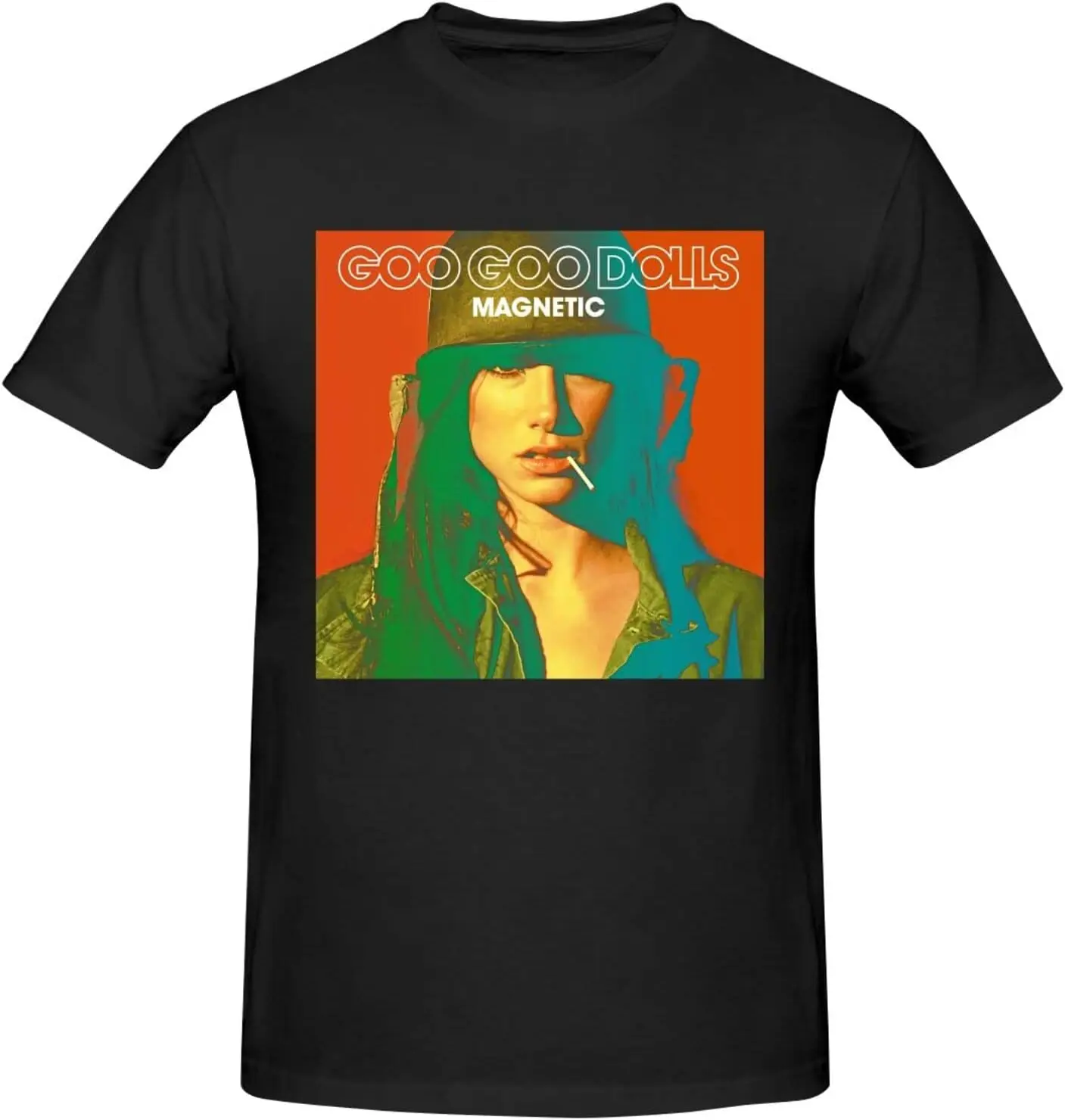 Goo Goo Music Dolls Shirt Fashion Performance Basic Short Sleeve T-Shirt, Classic Crew Neck Casual Top Black