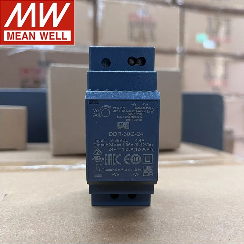 MEAN WELL DDR-30G DDR-30L DDR-30G-5 DDR-30G-12 DDR-30G-24 DDR-30L-5 DDR-30L-12 DDR-30L-24 30W DIN Rail Type DC-DC Converter 6