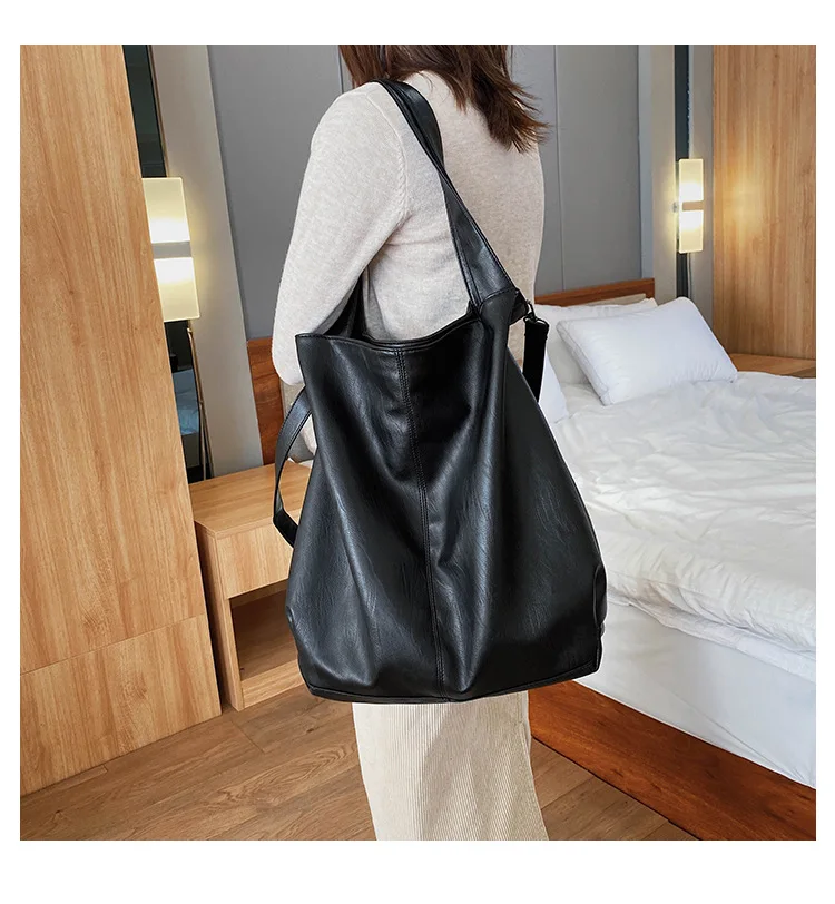 Women's Luxury Handbag New Fashion Women's Shoulder Bag Large Capacity Retro Soft Pu Leather High Quality Tote Bag For Women