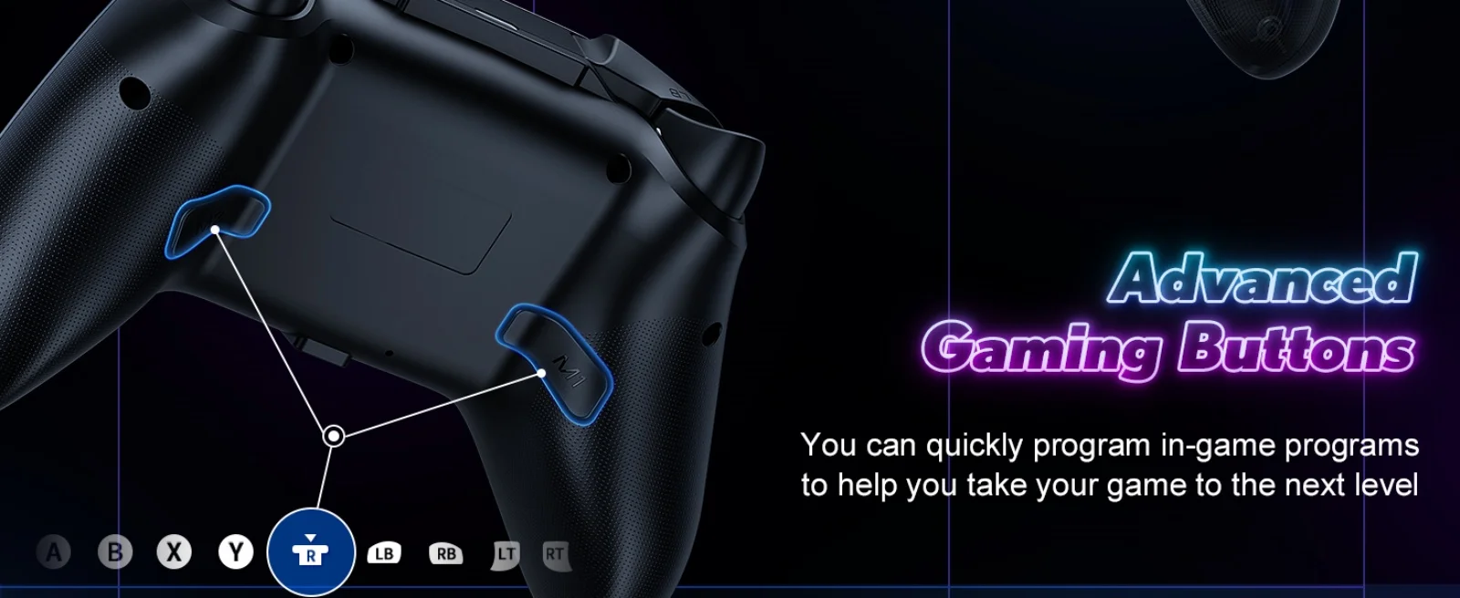 Spielcontroller für Switch Lite/OLED/PC/Steam, kabellose RGB-Gamepads mit Bluetooth, Hall-Effekt, Turbo-Funktion, Makrofunktion, 6 Gyro-Achsen, zwei Vibrationsmotoren. – Detail 5