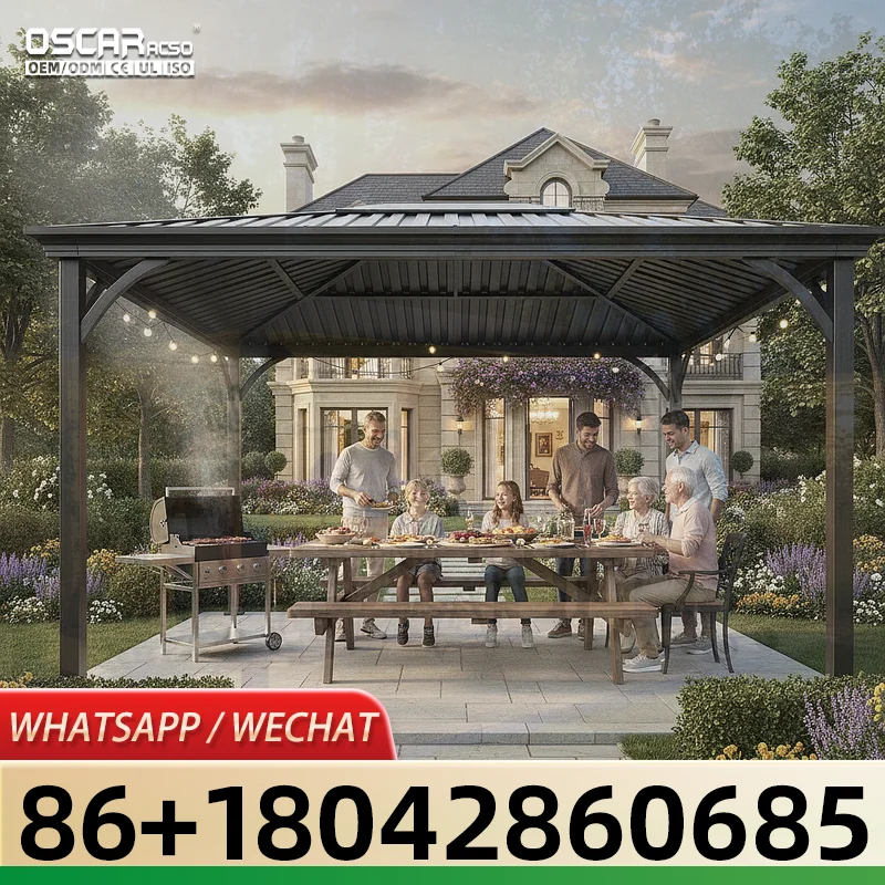 4x3 3x4 Motorized Electric Aluminum Outdoor Sides Roof Pergola for Backyard Patio Garden pergola
