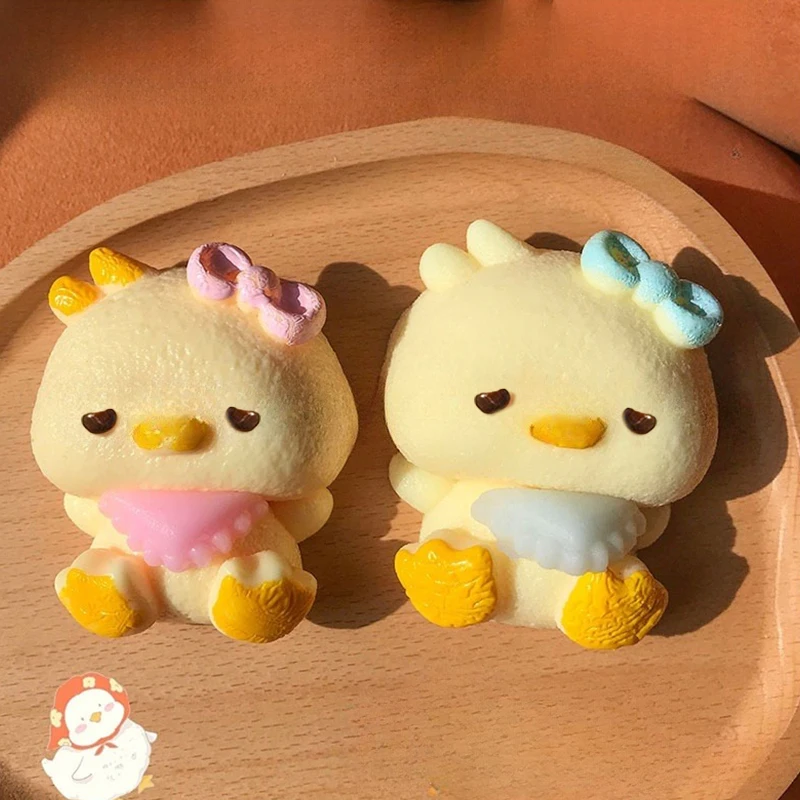 لطيف الكرتون المئزر بطة الضغط لعبة الضغط بطة صفراء سوبر لينة موتشي ضغط لعبة الإبداعية انتعاش تململ هدية