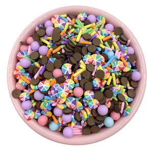50 g de luna mixta luna de dulces Polymer rodajas de arcilla para artesanías que hacen bricolaje pequeño y lindo plástico accesorios de klei decoración de llenado de limo 12 Mejores Polymer de Polymer Sprinkles - №11