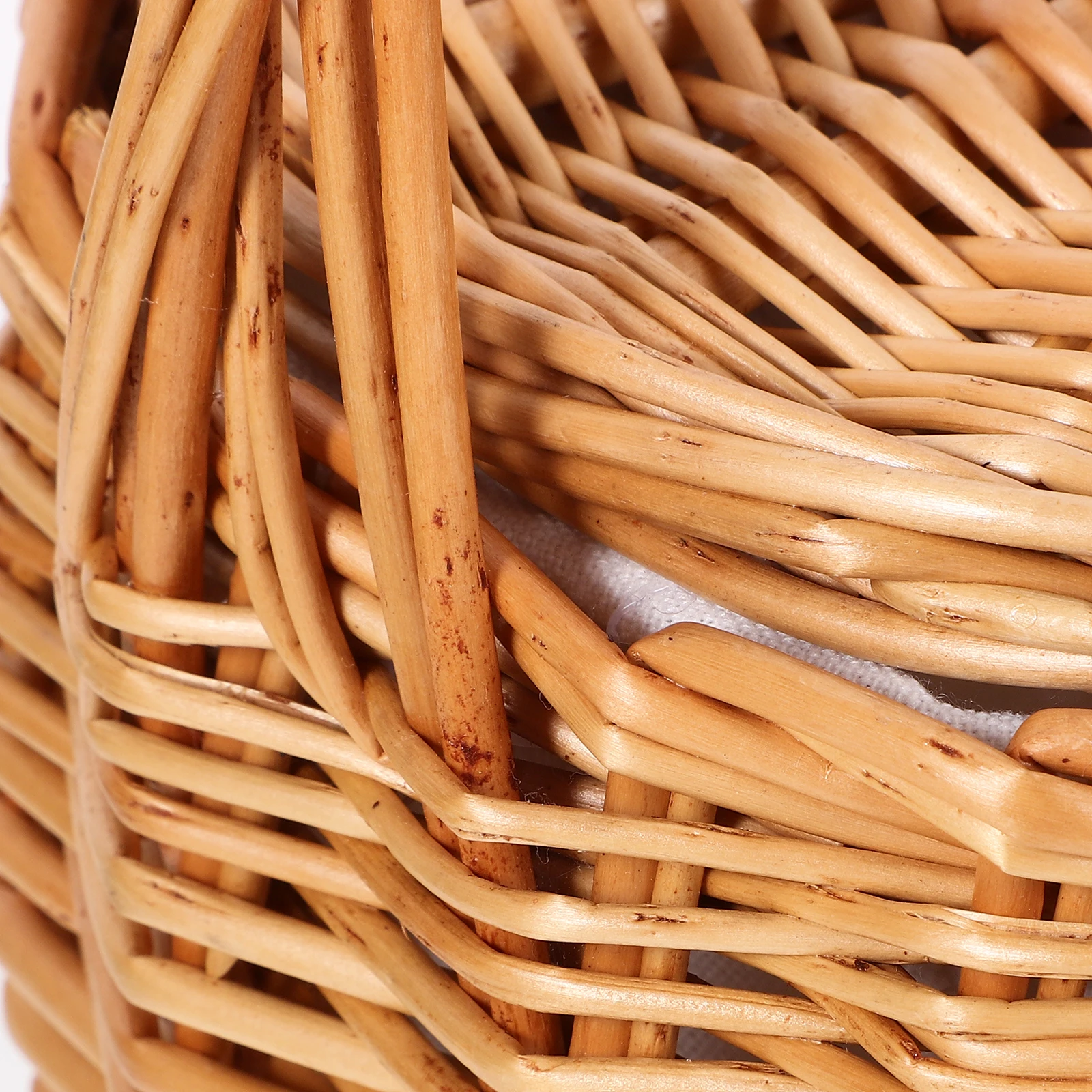 

Wicker Woven Handheld Basket With Lid Picnic Basket Fruit Vegetable Basket Flower holder Willow Woven Storage Hamper kichen tool