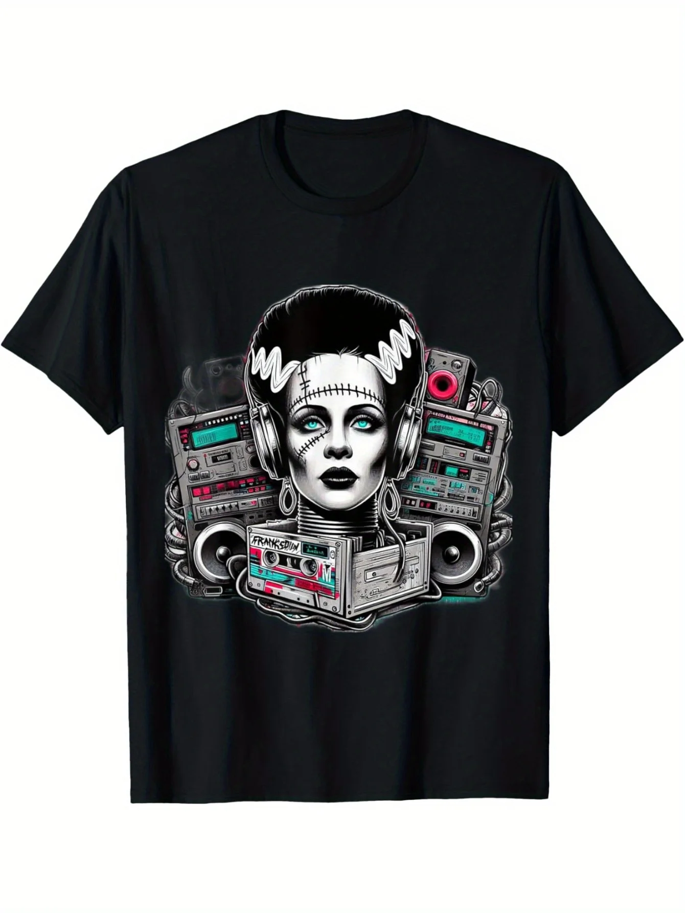 Мужская футболка из чистого хлопка с круглым вырезом в стиле хип-хоп — тема невесты Франкенштейна