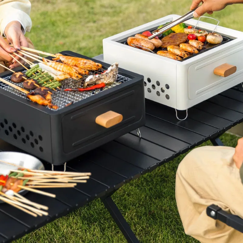 Barbecue Stove, Home Outdoor Barbecue Grill, Surrounding Stove, Tea Cooking and Barbecue Stove Set, Indoor Stove and Appliance C