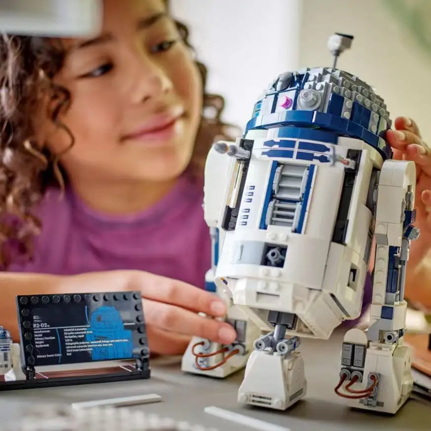 

НОВИНКА 2026: Конструктор R2-D2 из 1050 деталей, совместимый с LEGO, модель робота из «Звездных войн», подарок на день рождения для мальчиков