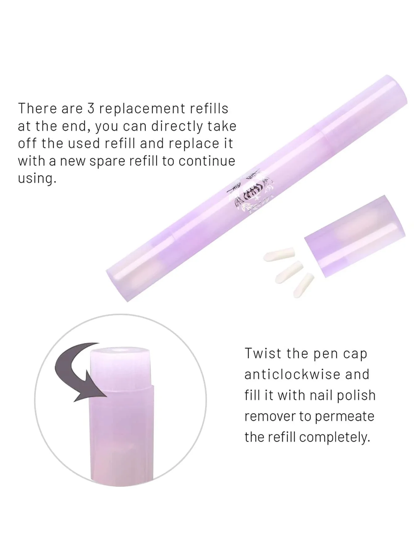 1 قطعة مسمار الفن مصحح القلم إزالة الأخطاء مع 3 نصائح أحدث مسمار مصحح طلاء الأظافر القلم الأنظف محو مانيكير #4