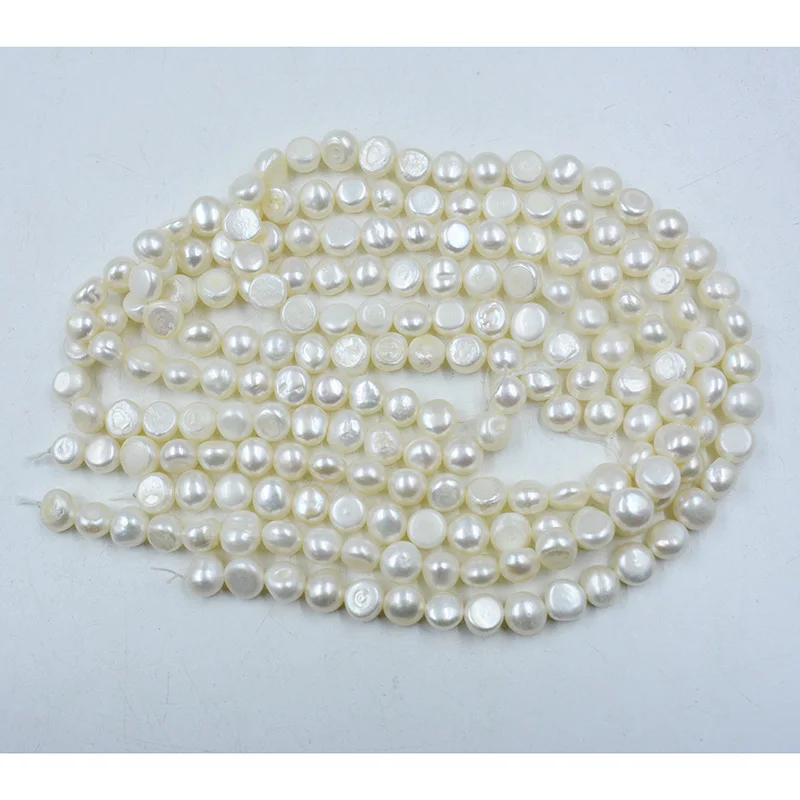 white  4PCS AAA 8-9MM Baroque freshwater pearls loose beads 15 