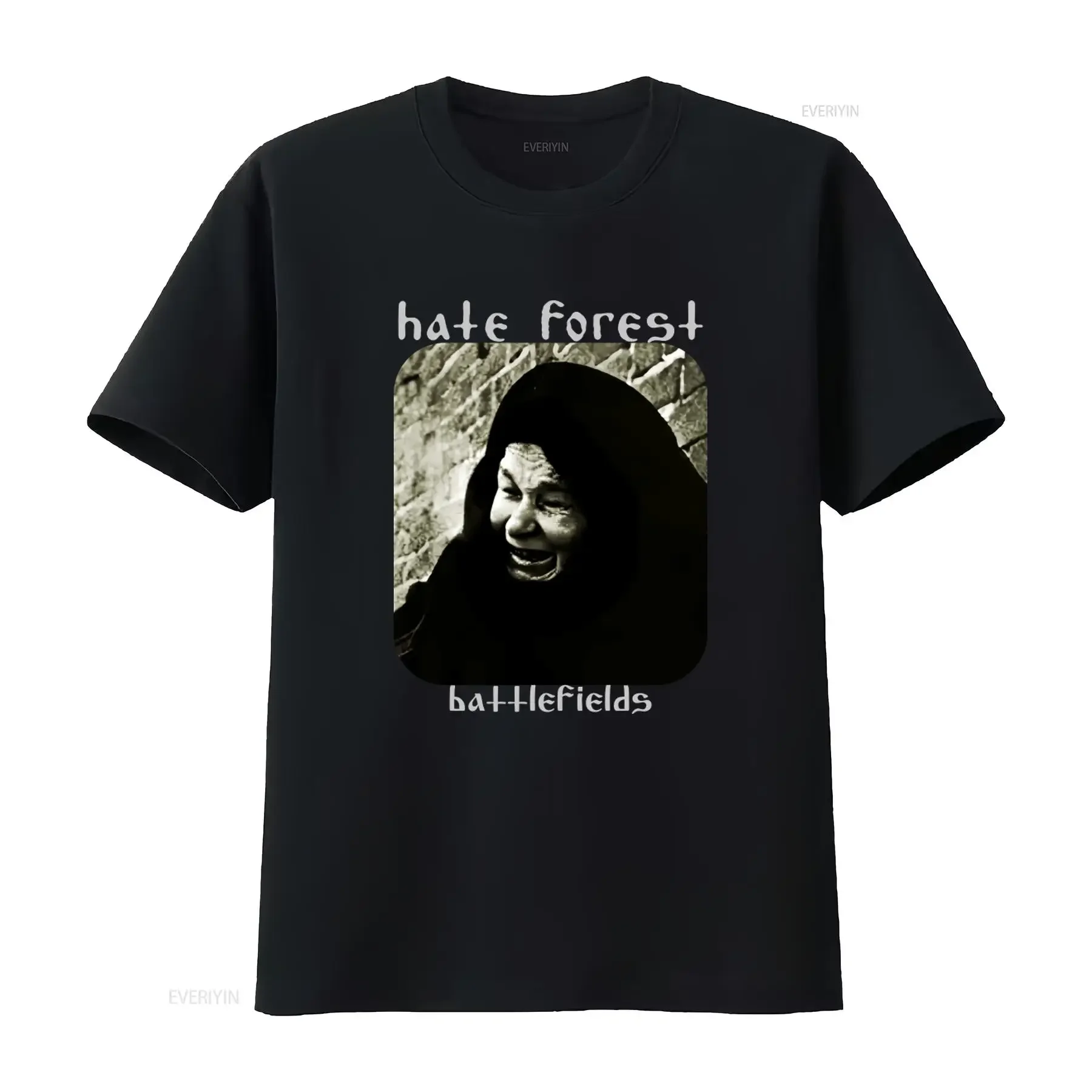 HATE FOREST Battlefields T Shirt Unique Design for Men and Women vintage Washed Breathable Stylish homme fashion Slightly Soft