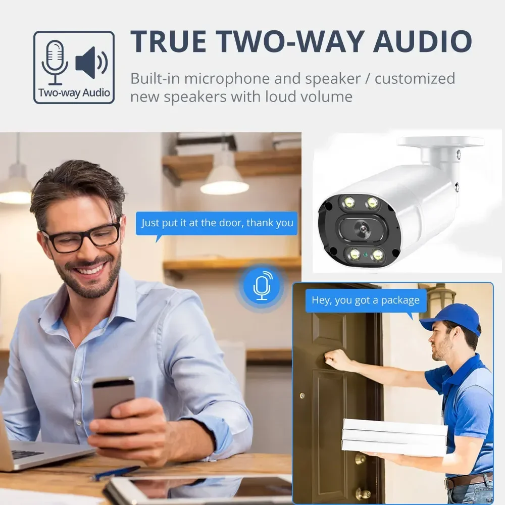 CCTV Camera Security System Kit POE 4K 16CH NVR Set Color Night Vision IP Camera Video Surveillance System 8CH 2 Way Audio XMEYE