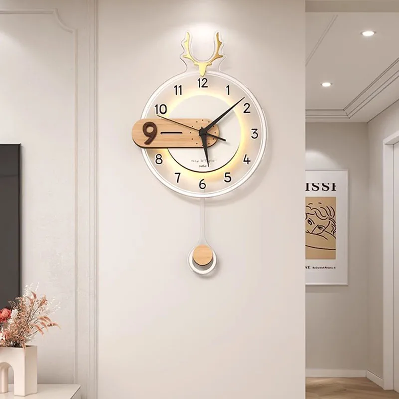 

Art Mural Wall Clock Digital Bedrooms Minimalist Fashion Luxury Wall Watch Aesthetic Creative Nordic Reloj Pared Room Decoration