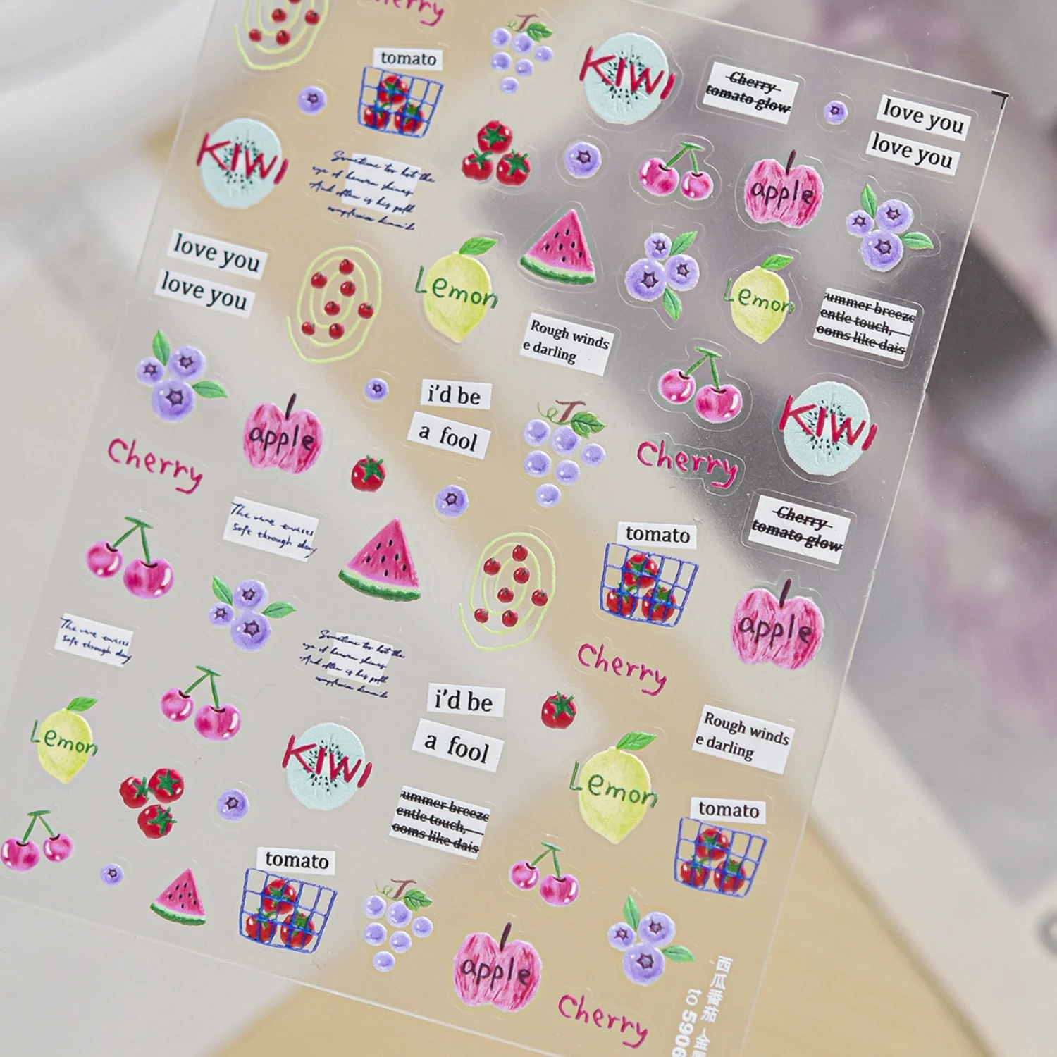 Adesivos de Unha 5D de Frutas - Paper Basket Mesh avaliação e preço