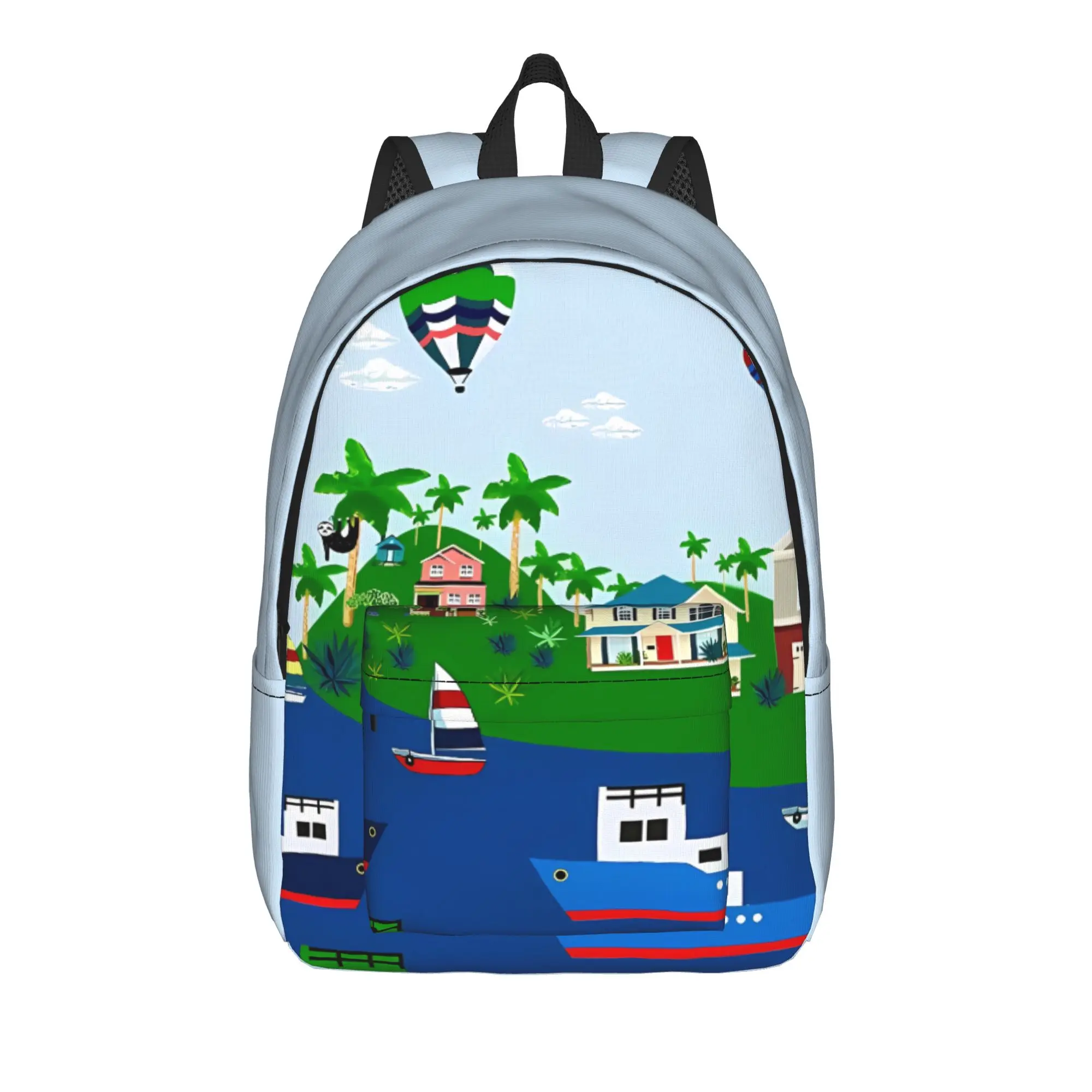 Back to school season Marine Landscape Rucksack Back To School For Men Women Multi-Function Backpack
